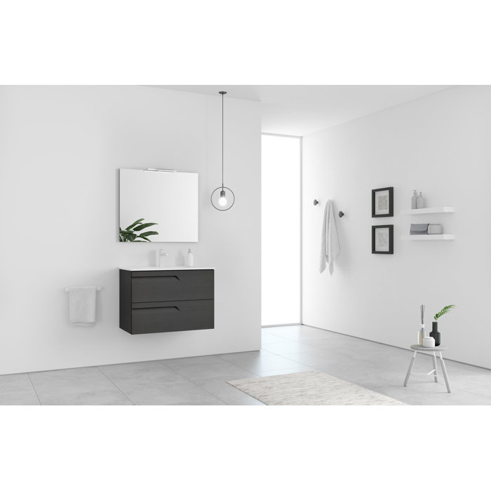 Orren Ellis Huntsville 24" WallMounted Single Bathroom Vanity Set